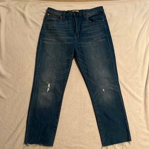 Madewell women high rise crop boy Jean-size 30